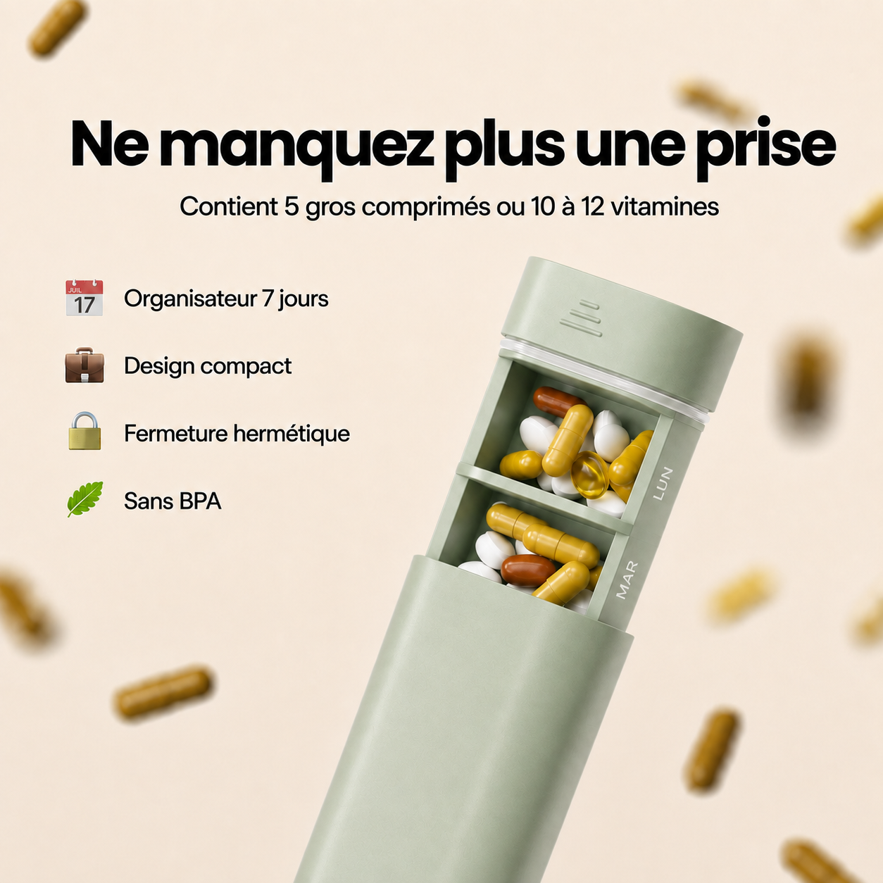 Pilulier Rasalia – Organisateur quotidien