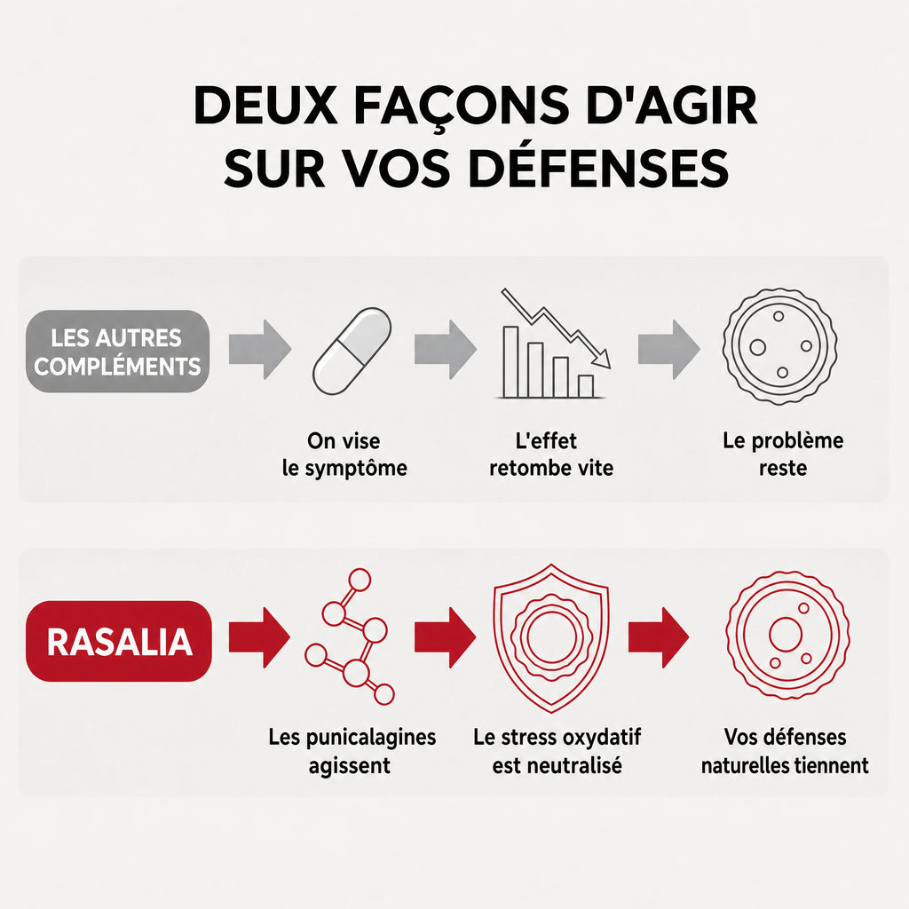 Comment la grenade Rasalia agit, face aux autres compléments