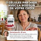 Deux gélules de grenade Rasalia par jour avec la boisson de votre choix